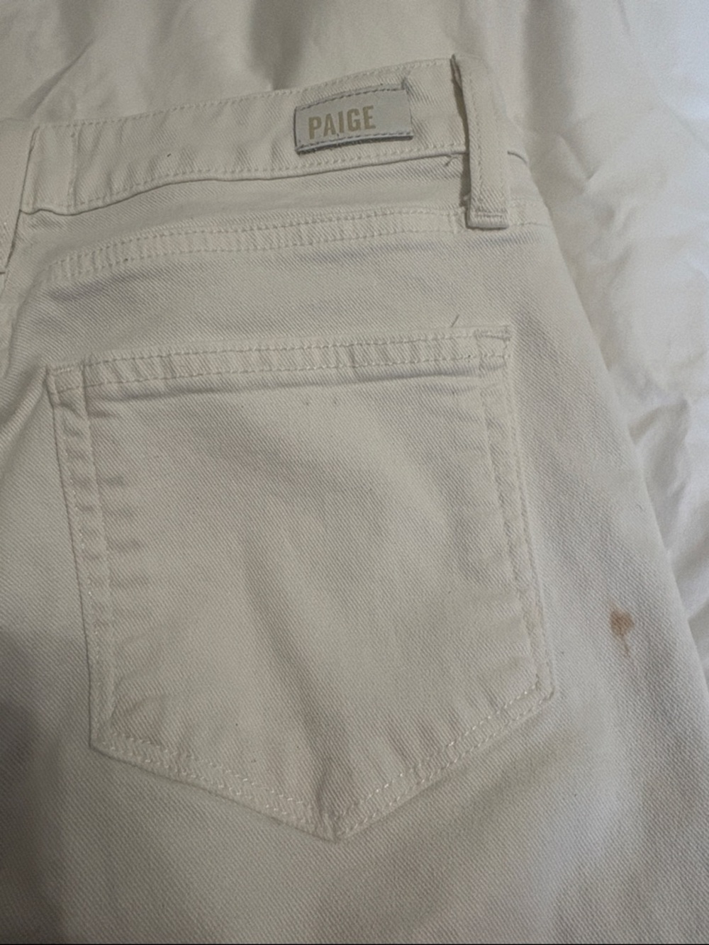 Paige HOXTON ANKLE SKINNY white jeans size 28 - Picture 6 of 6